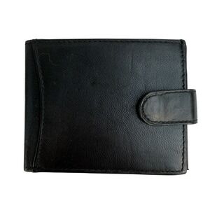 River Ridge Mens Black Genuine Leather Bi-Fold Wallet ID Card Holder Photos NEW‎